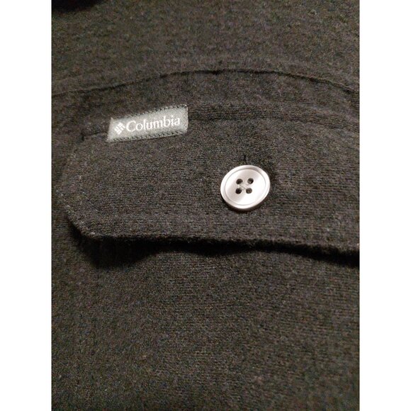 Columbia Mens Windard IV Shirt Jacket Sherpa Lined Medium Black - Picture 3 of 11
